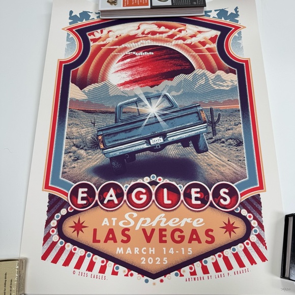 Limited Edition Eagles Sphere Art Print Poster